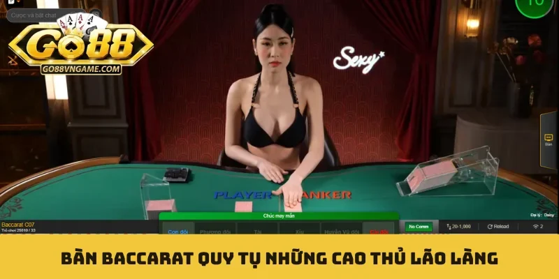 Bàn baccarat quy tụ những cao thủ lão làng