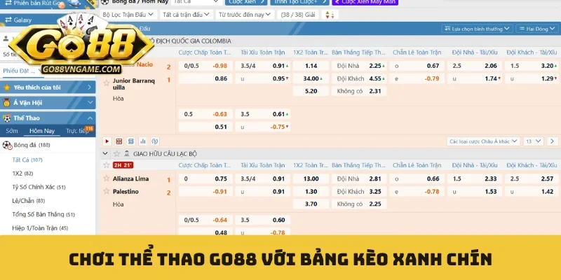 GO88 - Tải GO 88 IOS, APK, ANDROID Mới Nhất 2026 Chơi thể thao GO88 với bảng kèo xanh chín