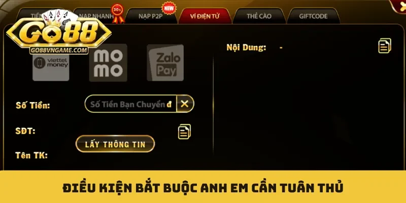 Điều kiện bắt buộc anh em cần tuân thủ