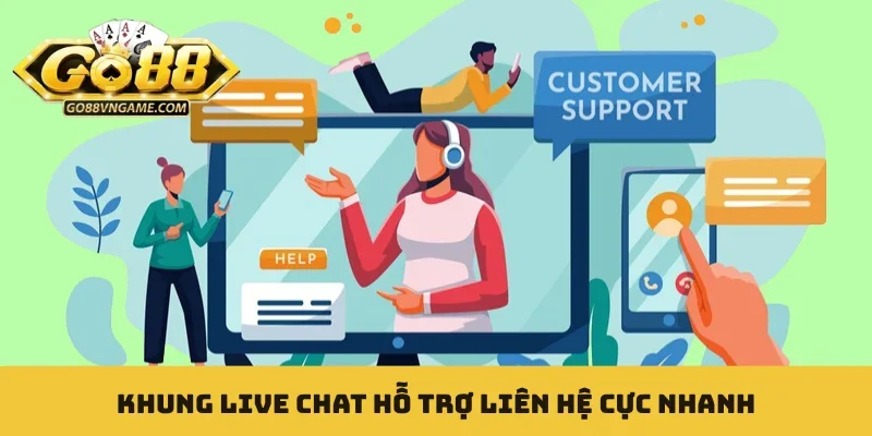 Khung live chat hỗ trợ liên hệ cực nhanh
