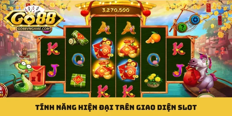 Tính năng hiện đại trên giao diện slot